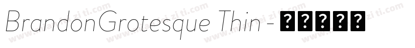 BrandonGrotesque Thin字体转换
